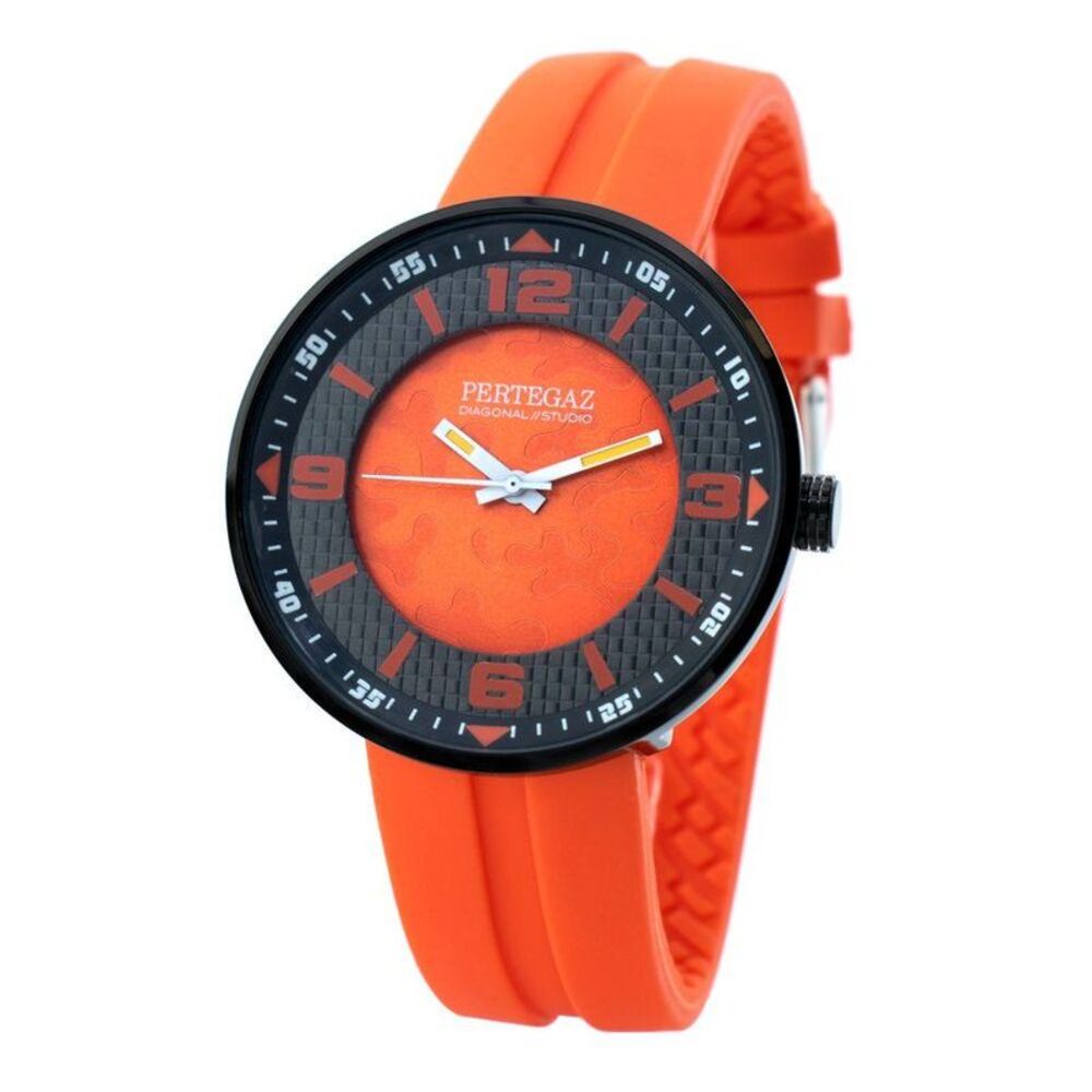PERTEGAZ Rubber Sport Watch with Durable Construction Unisex Orange Unisex